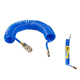 Шланг пневматичний спіральний MASTERTOOL PU 15 атм 5,5х8 мм 5 м (81-8490)