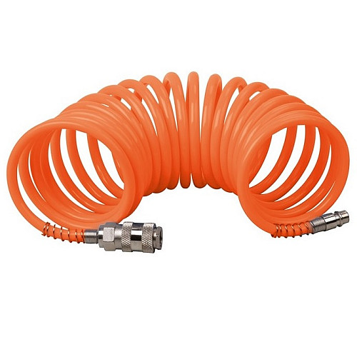 Шланг пневматический спиральный MASTERTOOL PE 15 атм 5,5х8 мм 20 м (81-8497)