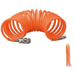 Шланг пневматический спиральный MASTERTOOL PE 15 атм 5,5х8 мм 20 м (81-8497)