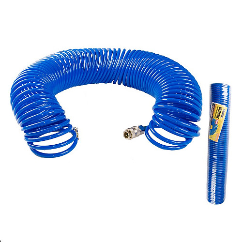 Шланг пневматичний спіральний MASTERTOOL PU 15 атм 5,5х8 мм 20 м (81-8493)