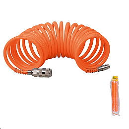 Шланг пневматичний спіральний MASTERTOOL PE 15 атм 5,5х8 мм 15 (81-8496)