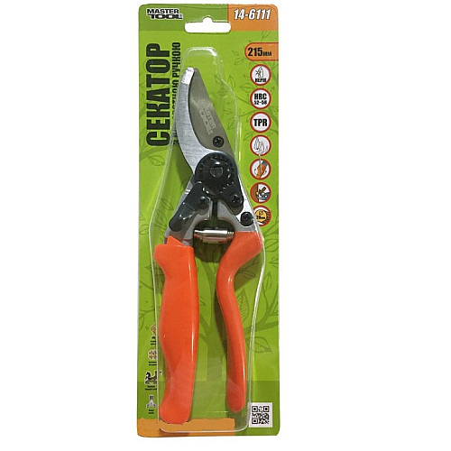 Секатор садовый с поворотной ручкой MASTERTOOL 215 мм (14-6111)
