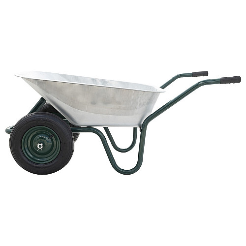 Тачка садово-строительная двухколесная MASTERTOOL 100 л 200 кг D-12 (79-9853)