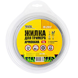 Леска для триммера MASTERTOOL КОРД со стальным сердечником 2.40 мм 46 м (19-2012)