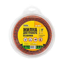Леска для триммера бесшумная MASTERTOOL SPIRAL 2.40 мм 90 м двухцветная (19-1612)