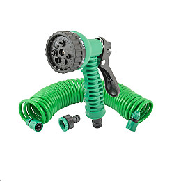 Набор для полива MASTERTOOL 5 шт 7 режимов 10 м 1/2" ВР-3/4" ВР Коннекторы 3/8" 2 шт (92-9342)