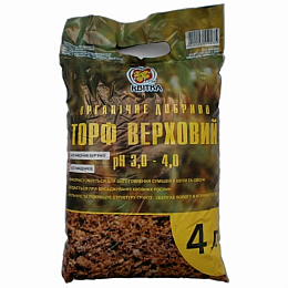 Торф Трейд Квітка верховий 4 л pH = 3,0-4,0