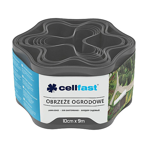Бордюр газонний хвилястий графіт 10 см x 9 м Cellfast