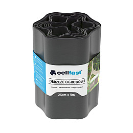 Бордюр газонний хвилястий графіт 25 см x 9 м Cellfast