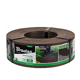 Бордюр Wood Border 78мм х 28мм х 10м коричневий Bradas