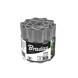 Бордюр хвилястий газонний 9м х 15см сірий Bradas
