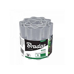 Бордюр хвилястий газонний 9м х 20см світло-сірий Bradas