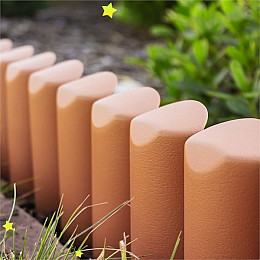 Бордюр садовий Prosperplast Garden BORDER теракотовий 2,5 м