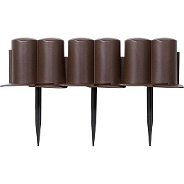 Бордюр садовий PROSPERPLAST PALISADA - коричневий 3,02 м