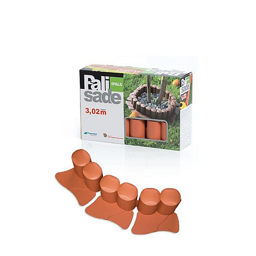Бордюр садовый PROSPERPLAST PALISADA - коричневый 3,02 м