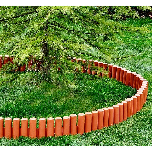 Бордюр садовый PROSPERPLAST PALISADA - терракотовый 2,7 м