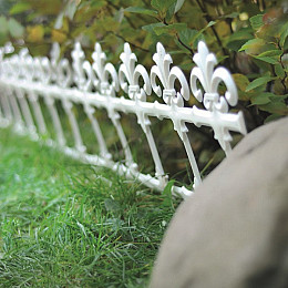 Садова огорожа PROSPERPLAST GARDEN - біла 3,7 м