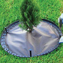 Садовий універсальний бордюр 10м Gartec коричневий (+20 кілків для фіксації)