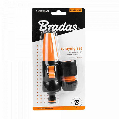 Комплект для поливу з 2 елементів на шланг 1/2" BLACK LINE ECO-PWB5502-12/2 Bradas