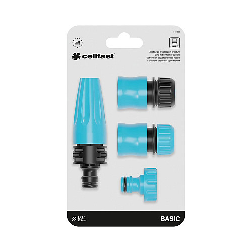 Набір із прямим зрошувачем 1/2”-5/8'' Basic Cellfast