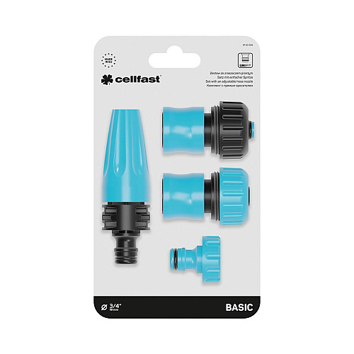 Набір із прямим зрошувачем 3/4” Basic Cellfast