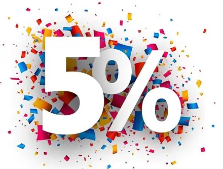 Скидка 5 % постоянным клиентам