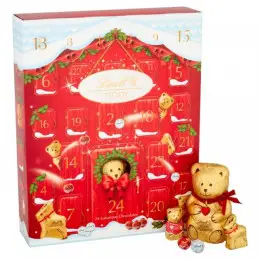 Адвент календарь Lindt Teddy 24 лакомства из молочного шоколада 250 г