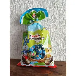 Шоколадные мини-яйца Kinder с молочной начинкой и фундуком 250 г