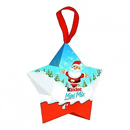 Іграшка на ялинку новорічний набір Кіндер шоколад Kinder Mini Mix Star Blue 34 г