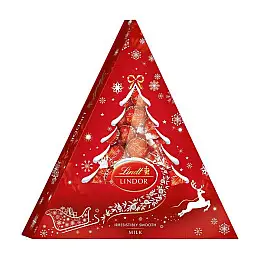 Новогодний набор конфет Lindt Lindor Milk Chocolate Xmas Tree 125 г