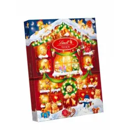 Адвент календарь с конфетами Lindt Мишка Тедди 128г