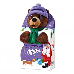 Новогодний набор сладостей Milka Magic Mix c мягкой игрушкой Медвежонок 96 г