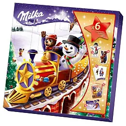 Большой Адвент Календарь Milka со сладостями и игрушками 143g