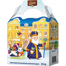 Новогодний подарочный набор конфет Світоч Праздничные традиции 314 г 