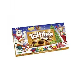  Цукерки з цілісним фундуком Toffifee новорічний санта 375г