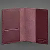Обложка для паспорта из кожи 1.2 (бордовая) кожа Krast