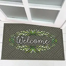 Коврик придверный Welcome (leaves)