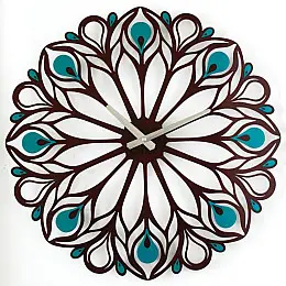 Настенные часы Peacock Feather