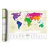 Скретч-карта світу Travel Map Gold (російська мова) в тубусі