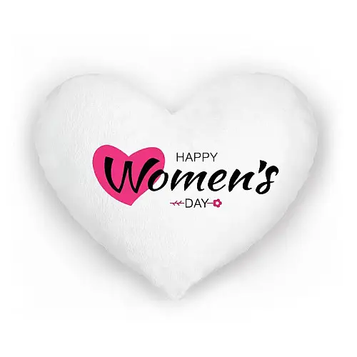 Led подушка серце Happy Women's day (біла)