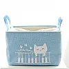 Корзина для игрушек, белья на завязках Cat blue