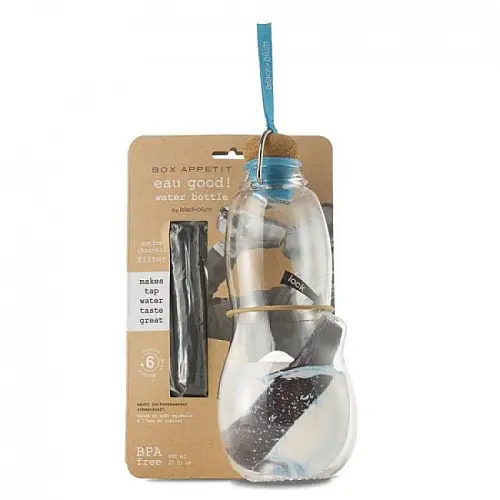 Пляшка для води Eau Good Black + Blum (800 мл) блакитна