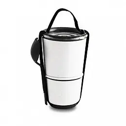 Ланч бокс Lunch Pot Black + Blum (білий-чорний)