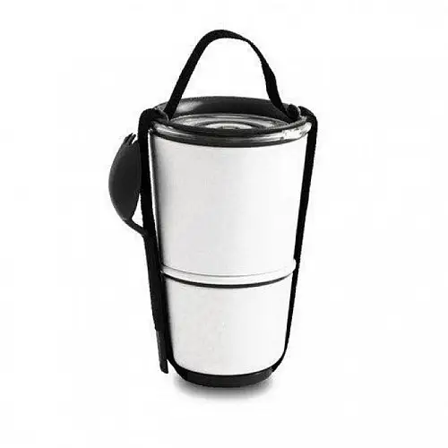 Ланч бокс Lunch Pot Black+Blum (белый-черный)