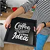 Дерев'яний піднос Coffee always a good idea