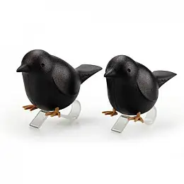 Набір зажимів для серветок Sparrow Napkin Qualy (чорний)