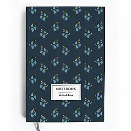 Блокнот "Write&Draw. Blue flowers" 19х13 см