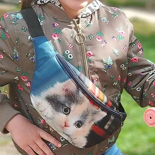 Поясна сумка-бананка Bumbag "Миле кошеня"