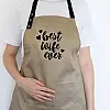Женский фартук Best wife ever (бежевый)