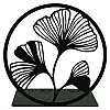 Металевий упор для книг Glozis Ginkgo Black (чорний)